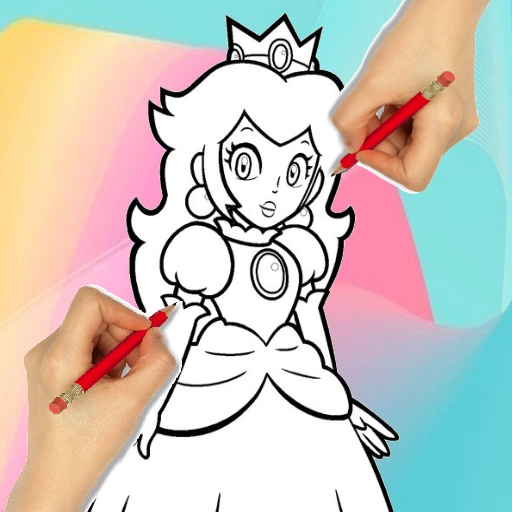 icône princess peach Coloring Book